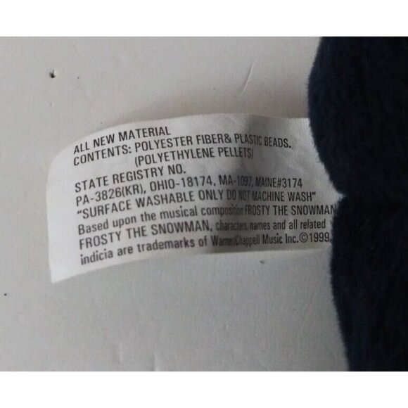 Vintage 1999 Stuffins Frosty The Snowman Police Officer 9" Plush - Picture 10 of 10